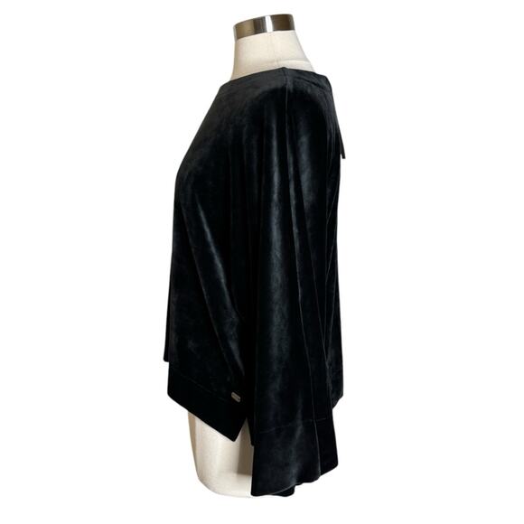 Dkny Womens Velour Kimono Sleeve Basic Top Black Size‎ Medium New - Picture 4 of 9